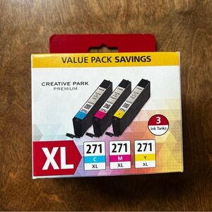 NEW Canon Genuine Printer Ink CLI-271 XL CMY 3 Pack Cyan Magenta Yellow 10.8 ml